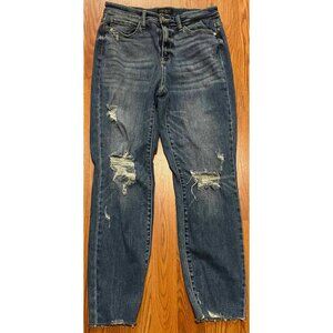 Judy Blue JB82306 MD Relaxed Fit Jeans Women’s 7/28 Distressed Y2K